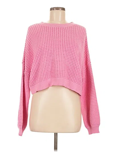 Pre-owned Hollister Pullover Sweater In Pink