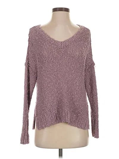 Pre-owned Hollister Pullover Sweater In Purple