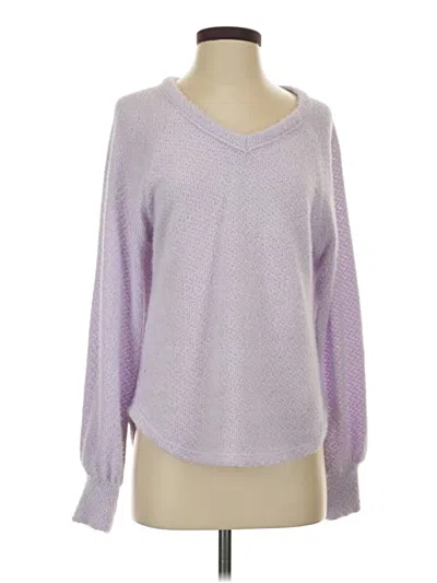 Pre-owned Hollister Pullover Sweater In Purple