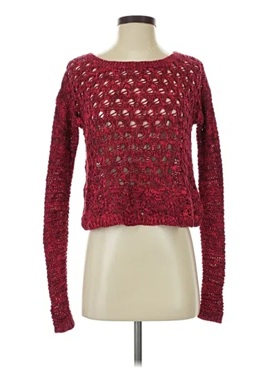 Pre-owned Hollister Pullover Sweater In Red