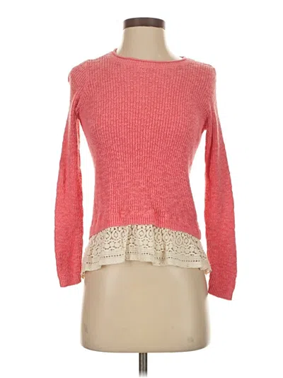 Pre-owned Hollister Pullover Sweater In Red