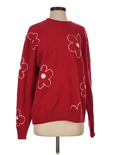 Pre-owned Hollister Pullover Sweater In Red