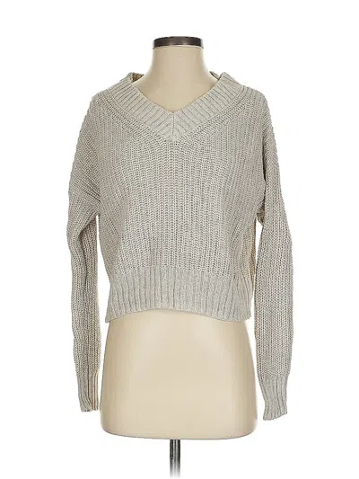 Pre-owned Hollister Pullover Sweater In Silver