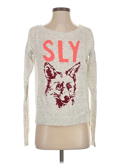 Pre-owned Hollister Pullover Sweater In Silver