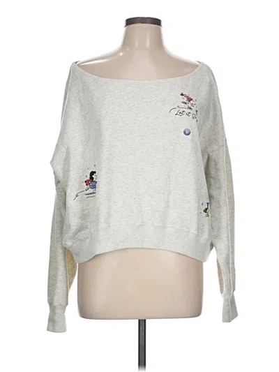Pre-owned Hollister Pullover Sweater In Silver