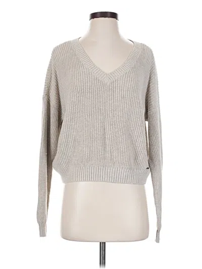 Pre-owned Hollister Pullover Sweater In Silver