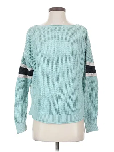 Pre-owned Hollister Pullover Sweater In Teal