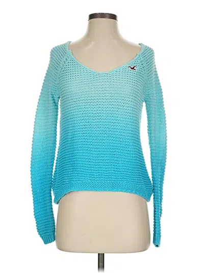 Pre-owned Hollister Pullover Sweater In Teal
