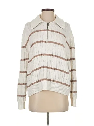 Pre-owned Hollister Pullover Sweater In White