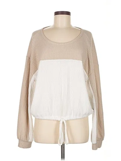 Pre-owned Hollister Pullover Sweater In White