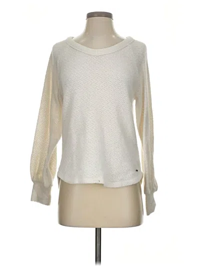 Pre-owned Hollister Pullover Sweater In White