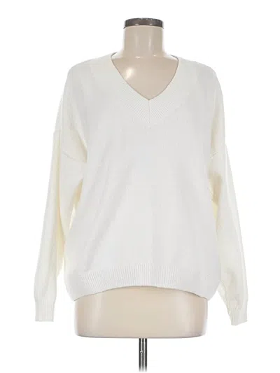 Pre-owned Hollister Pullover Sweater In White