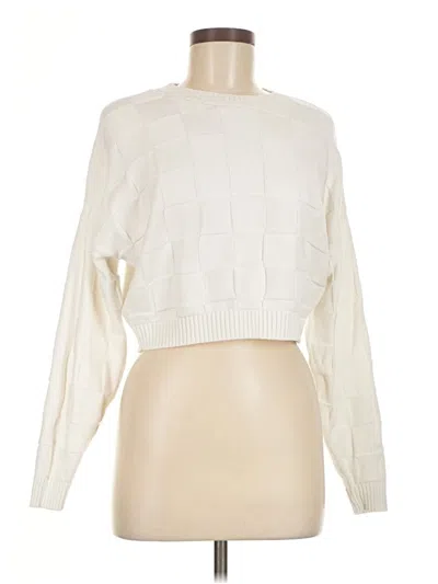 Pre-owned Hollister Pullover Sweater In White