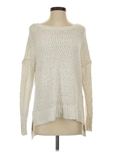 Pre-owned Hollister Pullover Sweater In White