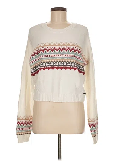Pre-owned Hollister Pullover Sweater In White