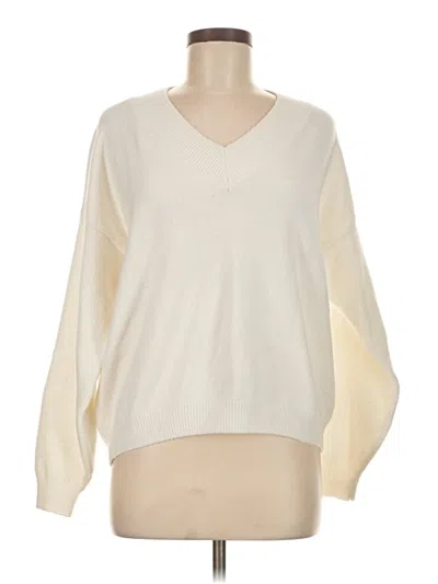 Pre-owned Hollister Pullover Sweater In White