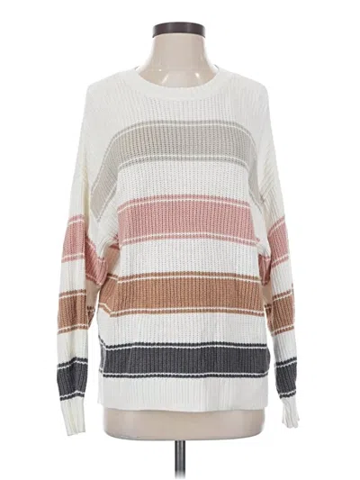 Pre-owned Hollister Pullover Sweater In White