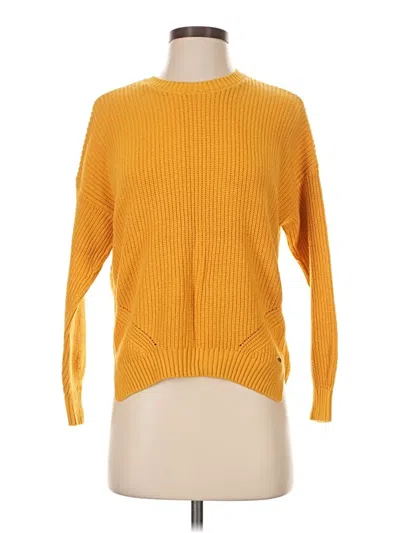 Pre-owned Hollister Pullover Sweater In Yellow