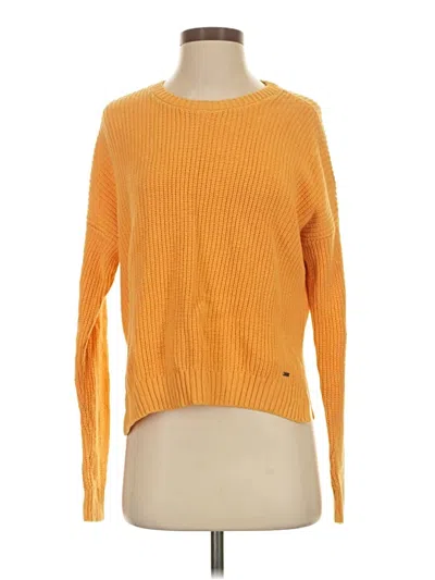 Pre-owned Hollister Pullover Sweater In Yellow