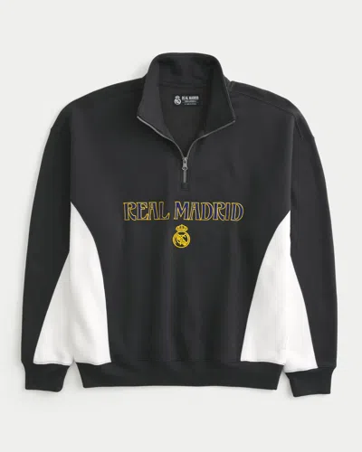Hollister Quarter-zip Real Madrid Cf Graphic Sweatshirt In Multi