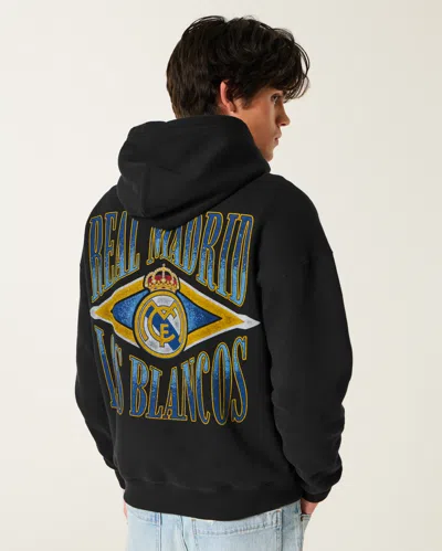 Hollister Real Madrid Cf Graphic Hoodie In Black