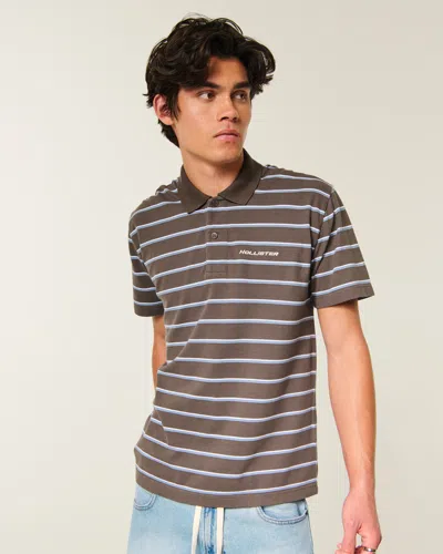 Hollister Relaxed Fit Graphic Polo In Multi