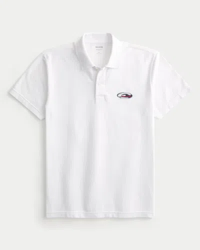 Hollister Relaxed Logo Polo In White