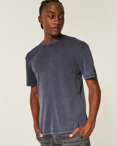 Hollister Relaxed Microthermal Crew T-shirt In Purple