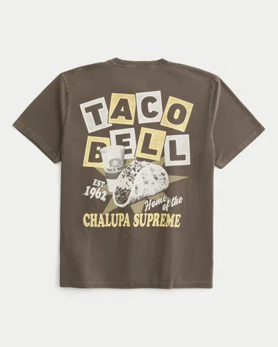 Hollister Relaxed Taco Bell Graphic Tee In Brown