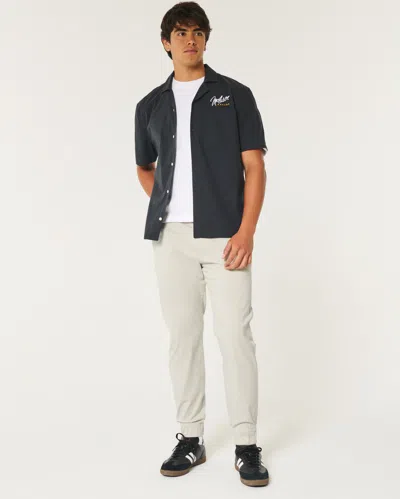 Hollister Relaxed Twill Joggers In Neutral