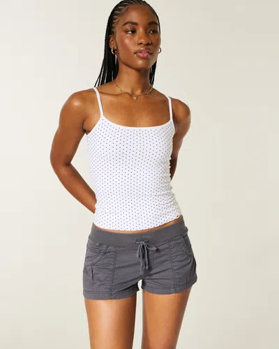 Hollister Remi Low-rise Poplin Mini Shorts In White