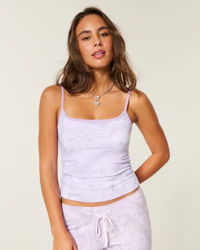 Hollister Reversible Camo Pattern Cami In Purple