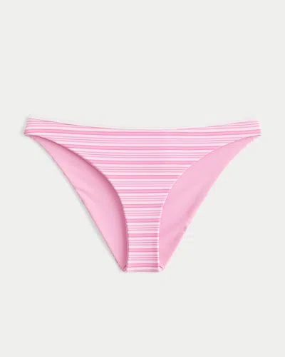 Hollister Reversible Cheeky Bikini Bottom In Pink