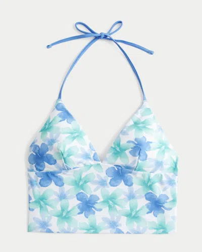 Hollister Reversible Tankini In Light Blue Pattern