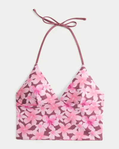 Hollister Reversible Tankini In Pink Pattern