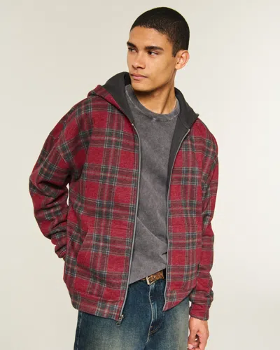 Hollister Reversible Zip-up Hoodie In Multi
