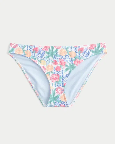 Hollister Rib Bikini Bottom In Blue