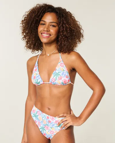 Hollister Rib Multi-way Triangle Bikini Top In White