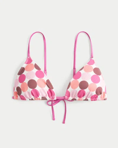 Hollister Rib Over-the-shoulder Bikini Top In Multi