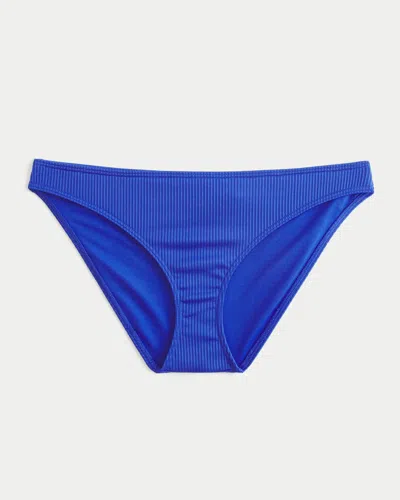 Hollister Ribbed Bikini Bottom In Blue