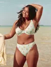 Hollister Ribbed High-leg Cheekiest Bikini Bottom In Green