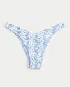 Hollister Ribbed High-leg V-waist Cheekiest Bikini Bottom In Blue