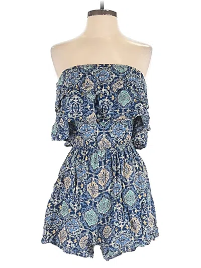 Pre-owned Hollister Romper In Blue