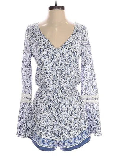 Pre-owned Hollister Romper In Blue
