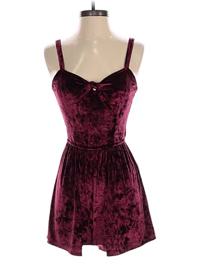 Pre-owned Hollister Romper In Burgundy