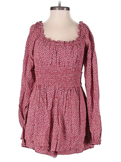 Pre-owned Hollister Romper In Burgundy