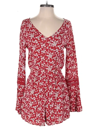 Pre-owned Hollister Romper In Red