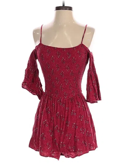 Pre-owned Hollister Romper In Red