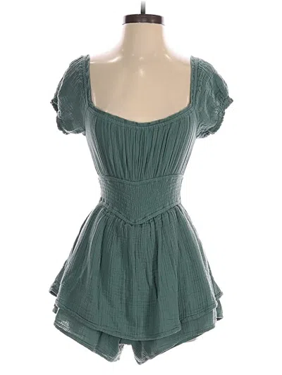 Pre-owned Hollister Romper In Teal