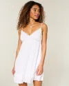 Hollister Rope Trim Babydoll Mini Dress